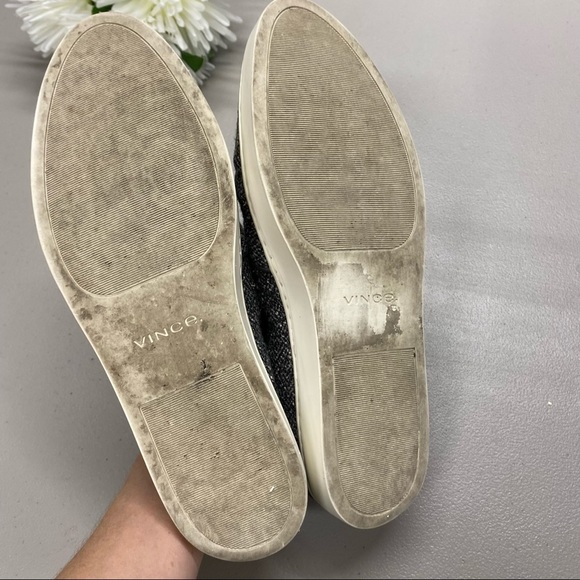 Vince Sneaker Slide Gray Blue White Faux Leather - Picture 6 of 6